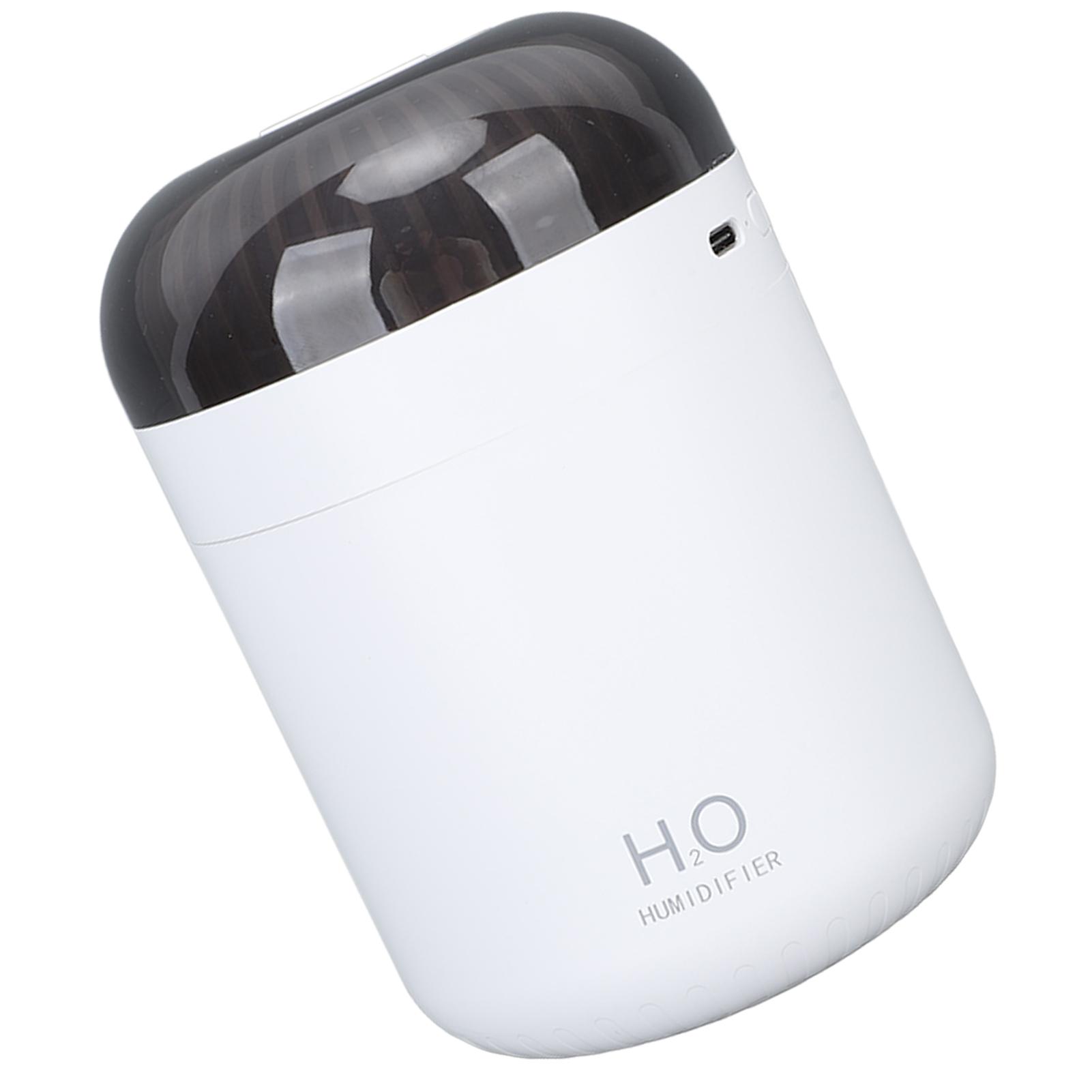 

Mini Humidifier with Colorful Light 500ml USB Powered Low Noise Operation Mist Humidifier for Car Bedroom Office Travel білий