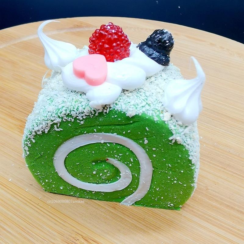 Simulation Cake Fake Fruit Bread Model Swiss Roll Shop Window Home Refrigerator Decor Food Photography Props Autumn Decoration
