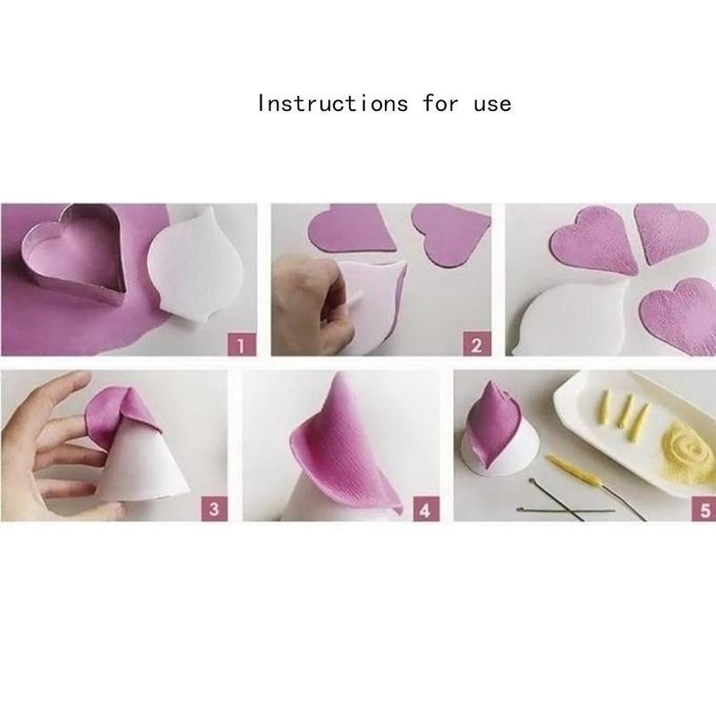 6 pçs/conjunto Molde de Bolo de Flor Copo de Leite de Plástico Cortador de Biscoito Fondant Molde para Decoração de Bolo DIY Casamento