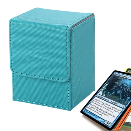 Magnetic Closure Deck Card Storage Box, Ultraman Card Storage Box, Card Deck Game Box for Collectible Playing Cards Compatible with PTCG Commander Dec