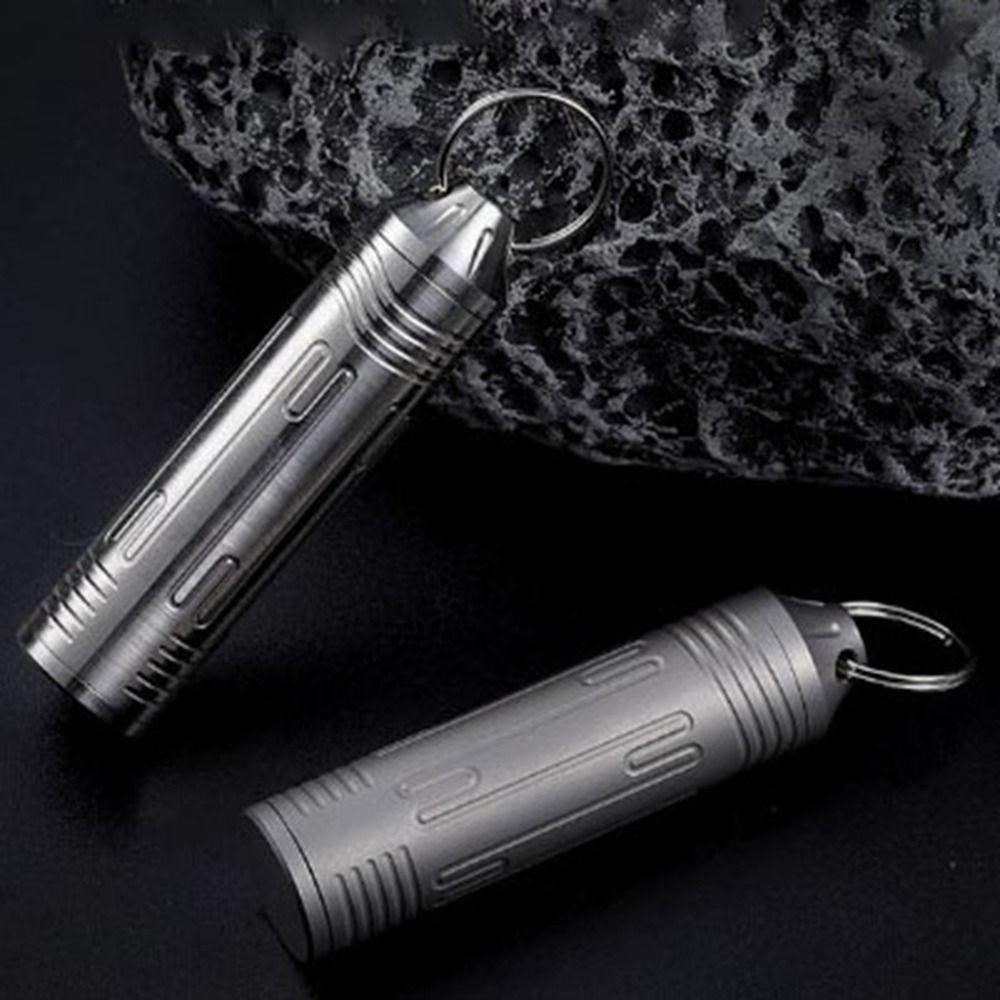 Ultralekkie pudełko do przechowywania ze stopu tytanu Przenośny pojemnik na pigułki Brelok Kapsułka Narzędzie EDC na zewnątrz