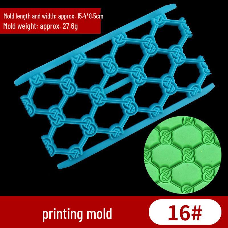 Ultra-leichte Polymer-Ton-Prägeform: Blatt-, Rosen-, Schneeflocken-, Rinden-Vorlagen