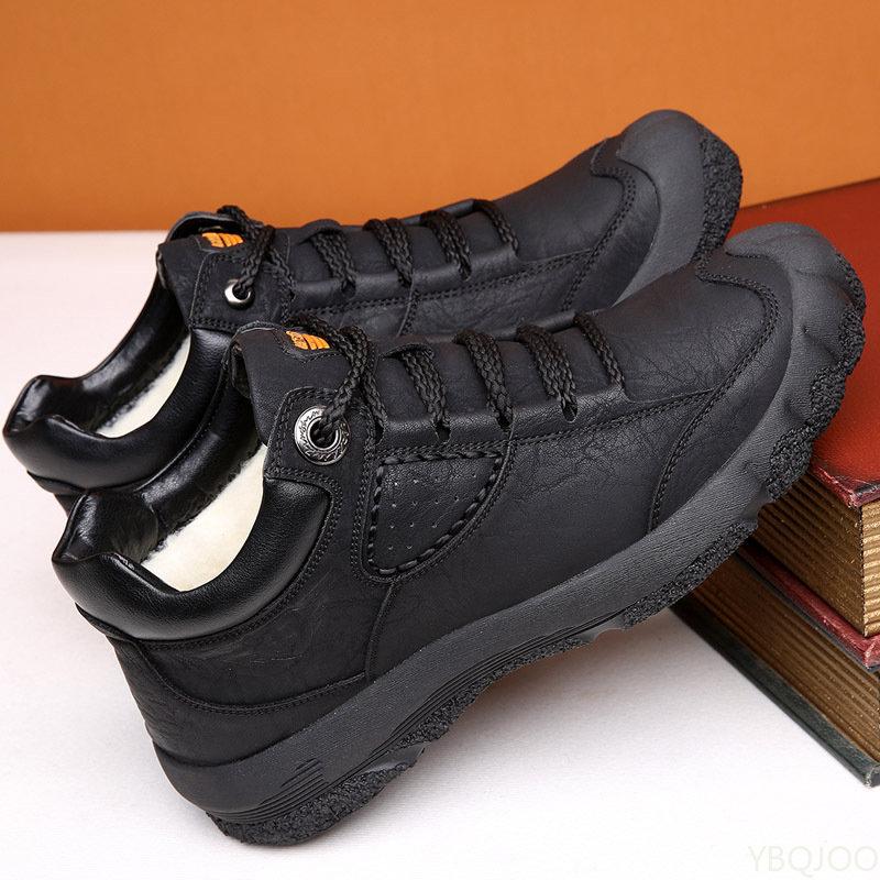 Frühling Männer Wanderschuhe Männer Plüsch Super Warm Schnee Stiefel Für Männer Wandern Turnschuhe Männer Stiefeletten Outdoor Bergsteigen Schuhe
