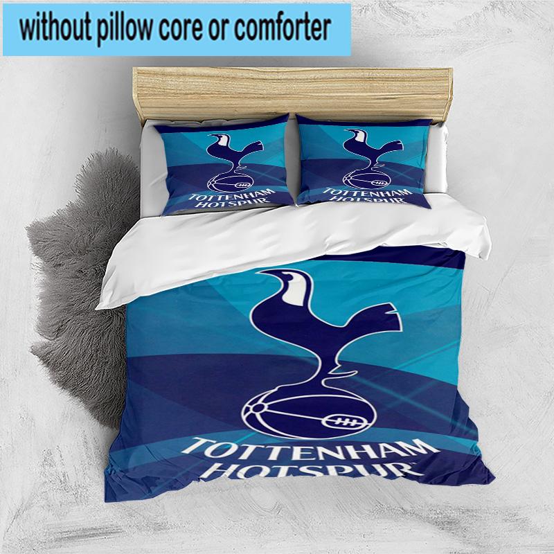 Set Biancheria da Letto Stampato Design Tottenham Hotspur F.C. 3 Pezzi Chiusura Copripiumino Include 1 Copripiumino & 2 Federe Set Biancheria da Letto Decorazioni per la Casa Regali