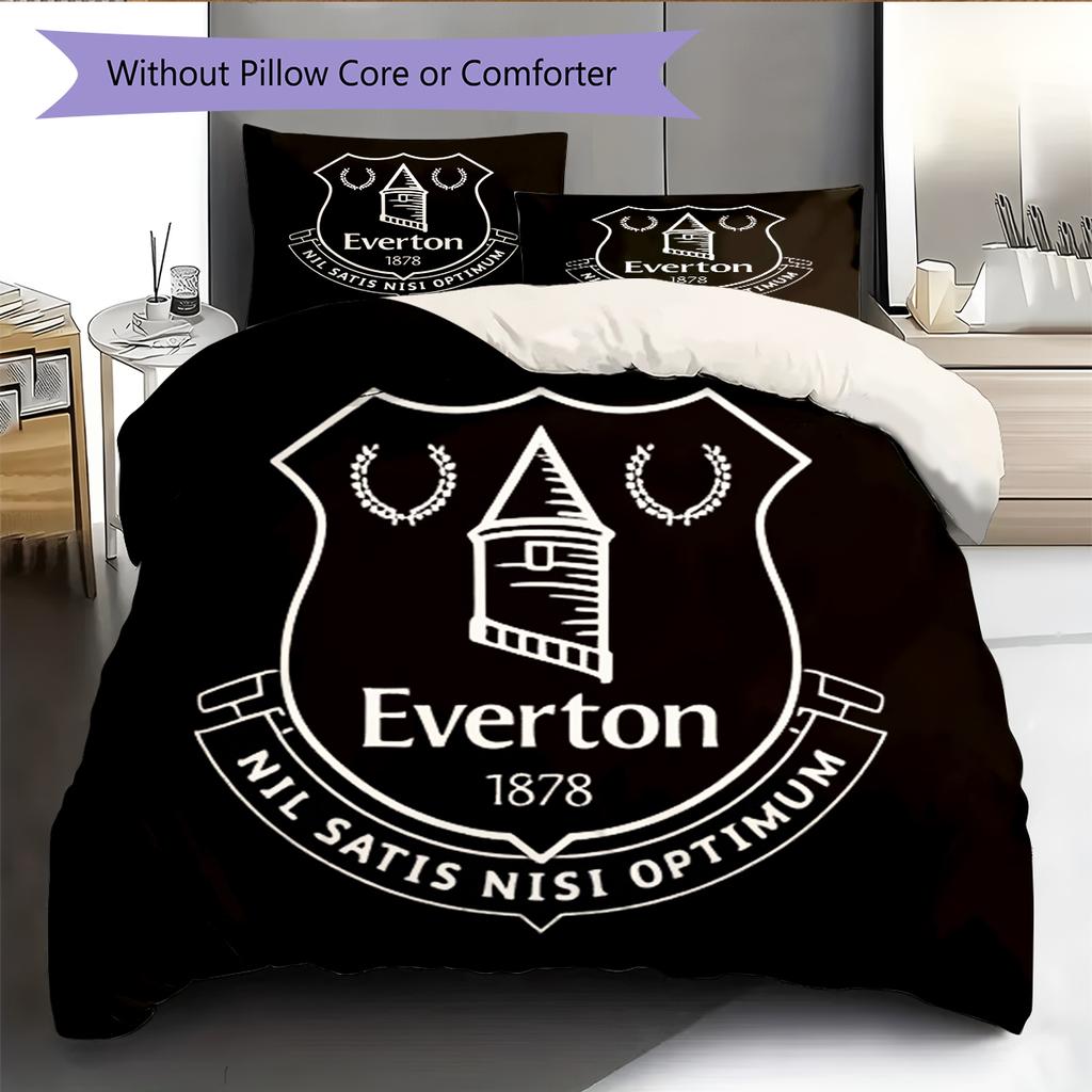 Everton FC Pattern Bedding Home Decoration Birthday Gift (1 * duvet cover + 2 * pillowcase, without core)