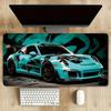 Stylish light blue Supercar mouse pad non-slip stitched edges Durable and comfortable gaming office desk mat desktop accessories