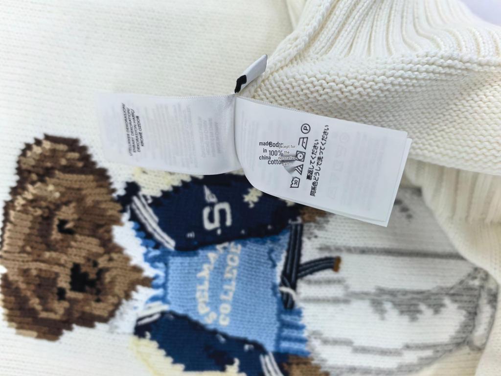 Women's 2025 Heavy-Duty Pure Cotton Little Bear Sweater: High-Quality, Scanable, Perfect for Autumn & Winter