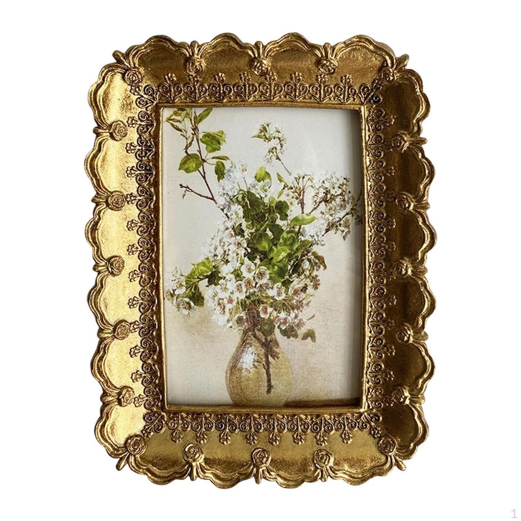 Photo Frame Holder DIY Display Case for Home Decor Gold Tabletop Birthdays Valentines