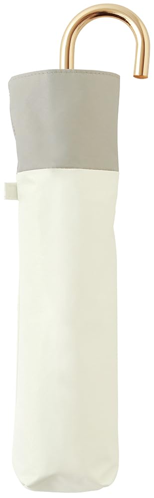 Because Folding Sun and Rain and UV Light PU Umbrella, Umbrella, Men's Women's, Protection, Blocking, Two-Tone, Mini, White, B-093502