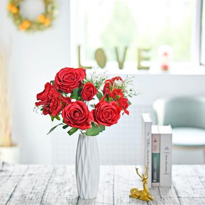 European-Style Simulated 11-Head Concubine Rose Bouquet Home Decoration Table With Simulated Fake Flower Wedding Photography Props