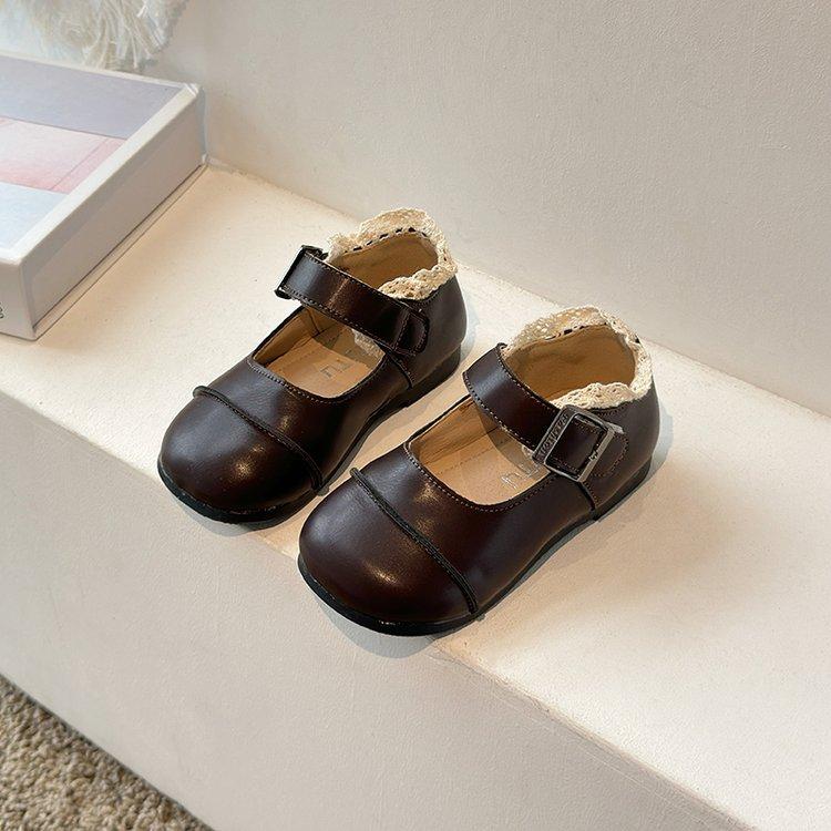 

Children s princess shoes 2025 spring and autumn new girls soft sole fashion single shoes girls baby versatile foreign style small leather shoes 34 коричневый