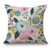 Modern Floral Pillow Cover Abstract Flower Cushion Case Black Red Orange Grey Decor Living Room Sofa Gift