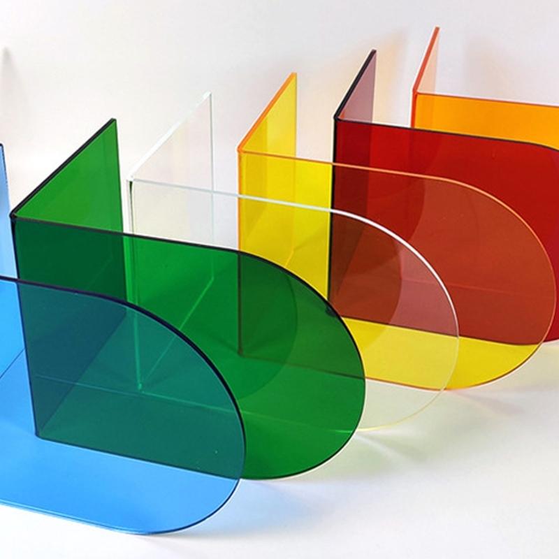 Acrylic Books Stand, Elegant Design Bookends Bookshelfs Books Holders Table Picture Album Holders for Displaying Books