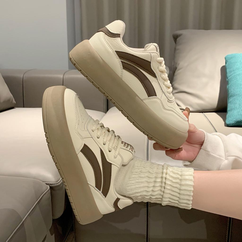 Simple retro platform German training shoes women's spring explosion lightweight student American casual board shoes