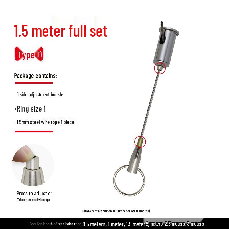 Steel Wire Rope Self-Locking Adjustable Ceiling Picture & Sign Hanger