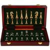 39Cm Luxury Solid Wood Chess Set  Weighted Zinc Alloy Pieces, Folds For Easy Storage, Perfect Holiday Gift For Halloween Thanks