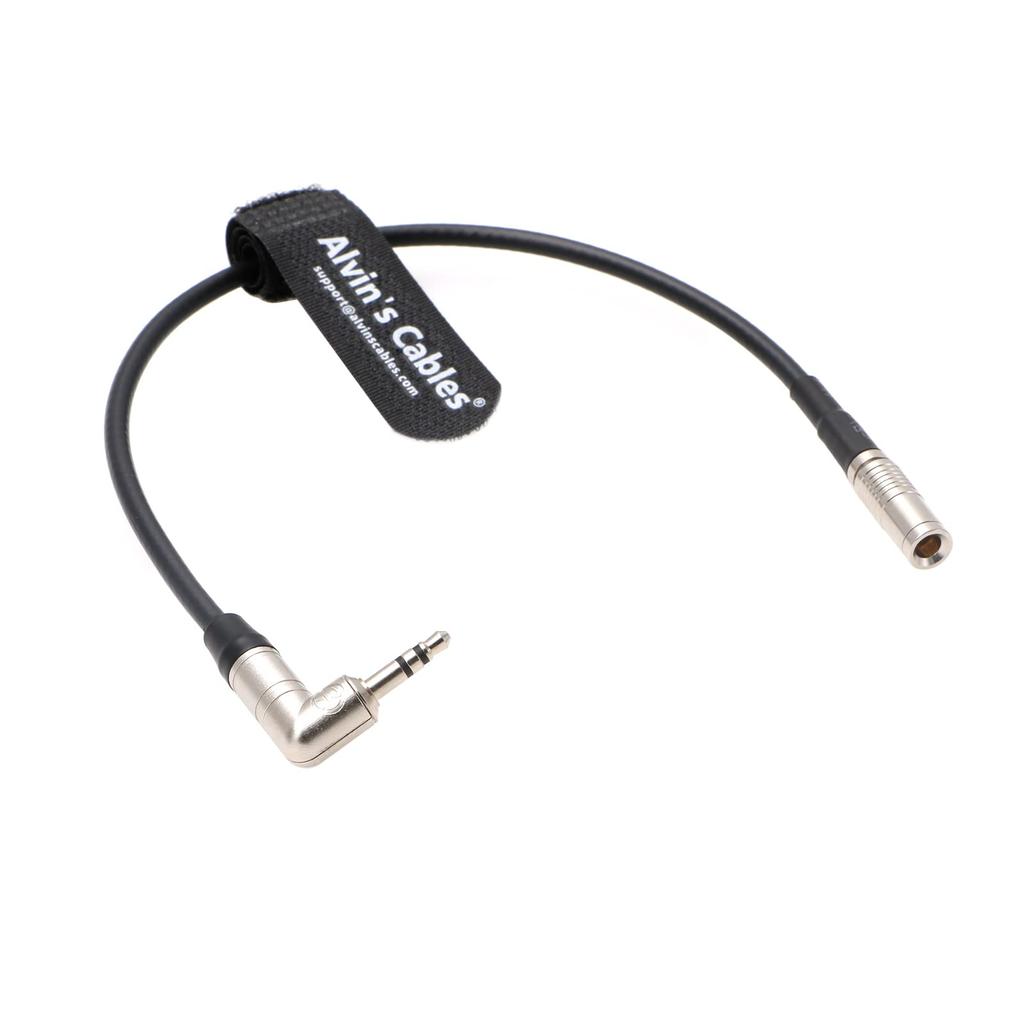 Canon R5C DIN TRS 90 Degree Timecode Cable for Tentacle Sync and Alvin 1.0/2.3~3.5mm