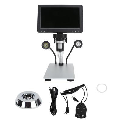 DM9 Digitalmikroskop 7-Zoll-Bildschirm 8 LED-Leuchten Einstellbare Helligkeit 1200X HD USB-Video