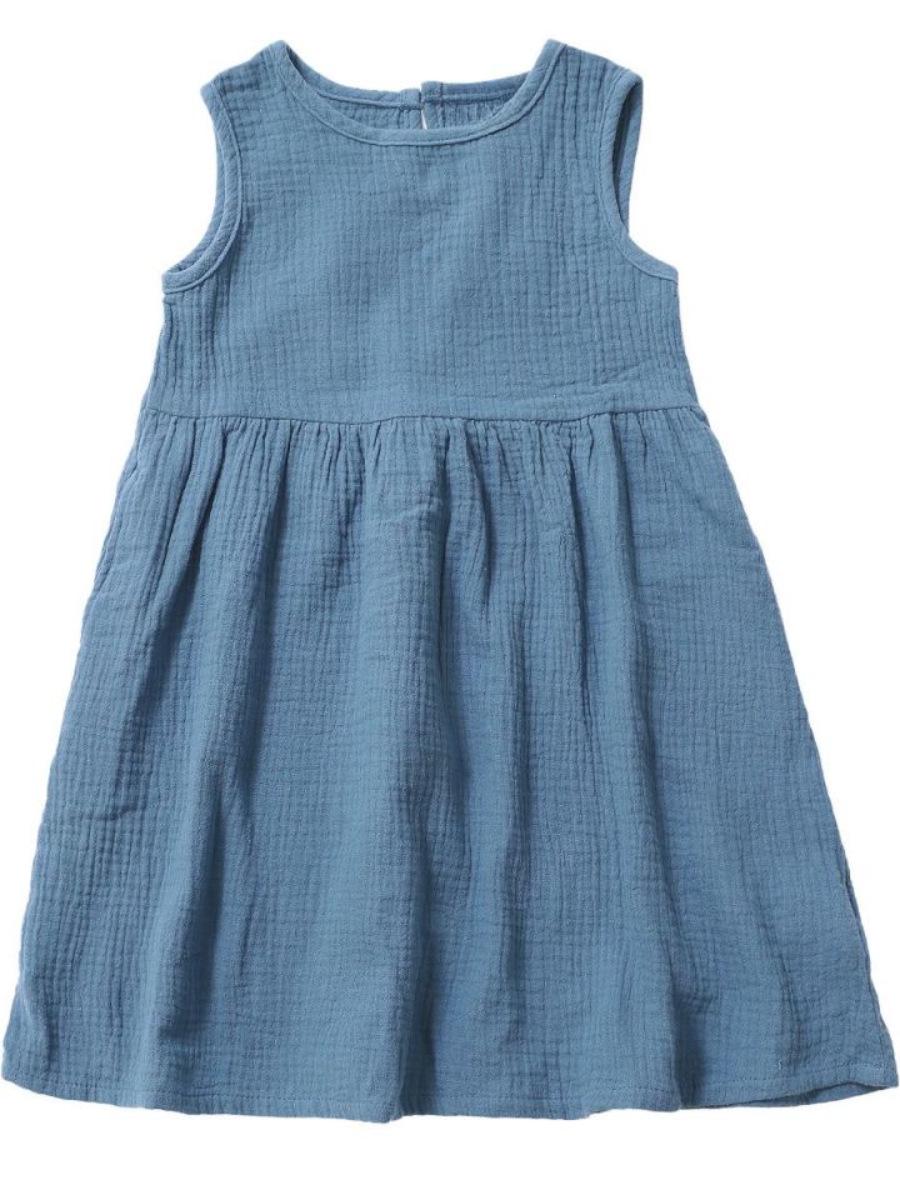Girls Summer Cotton Gauze Sundress - Stylish Princess Design