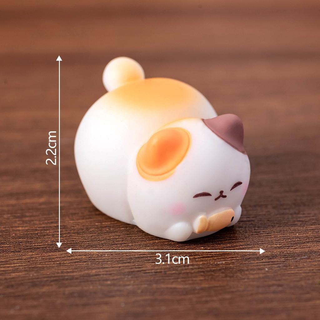 4Pcs/set Cartoon Cat Animal Miniatures Mini Figurine Resin Ornaments Fairy Garden Decoration Micro Landscape