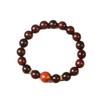 Red Gold Small-Leaf Rosewood & Mother-of-Pearl Zodiac Bracelet for Men and Women