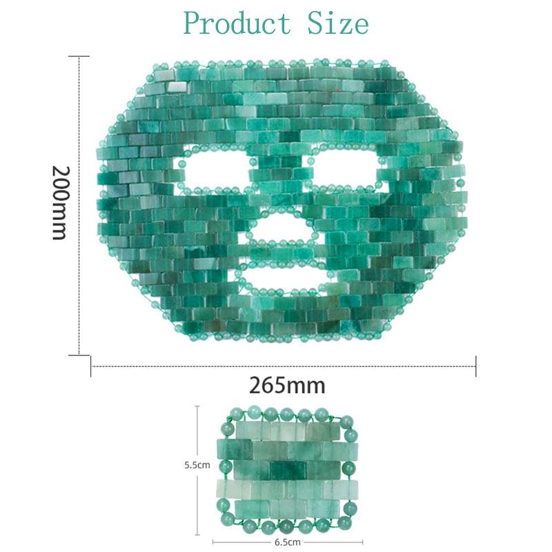 Natural Jade Mask Massager Rose Quartz Cold Therapy Facial SPA Crystal Massage Wrinkle Removal Relax Beauty Skin Care Tool