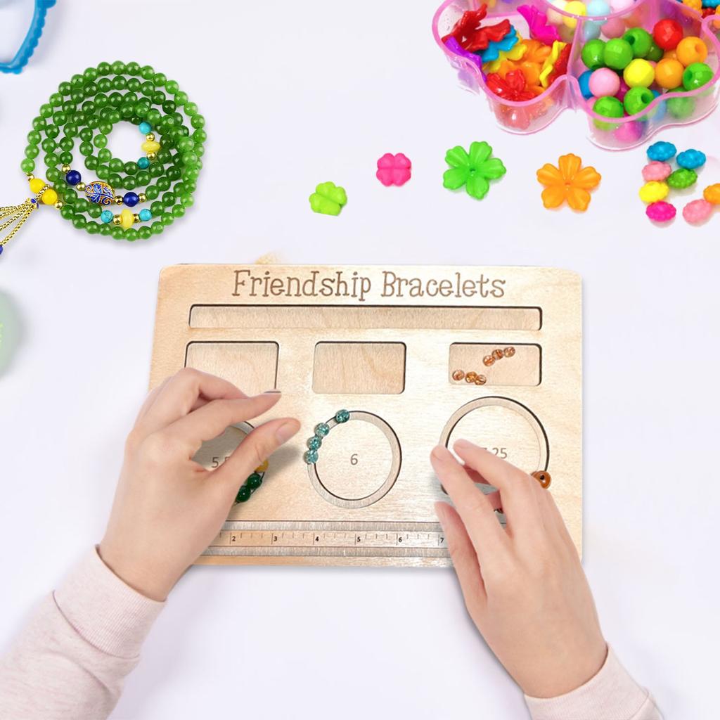 Wooden Bracelet Bead Board DIY Bracelet Making Bead Board Wooden Crafts