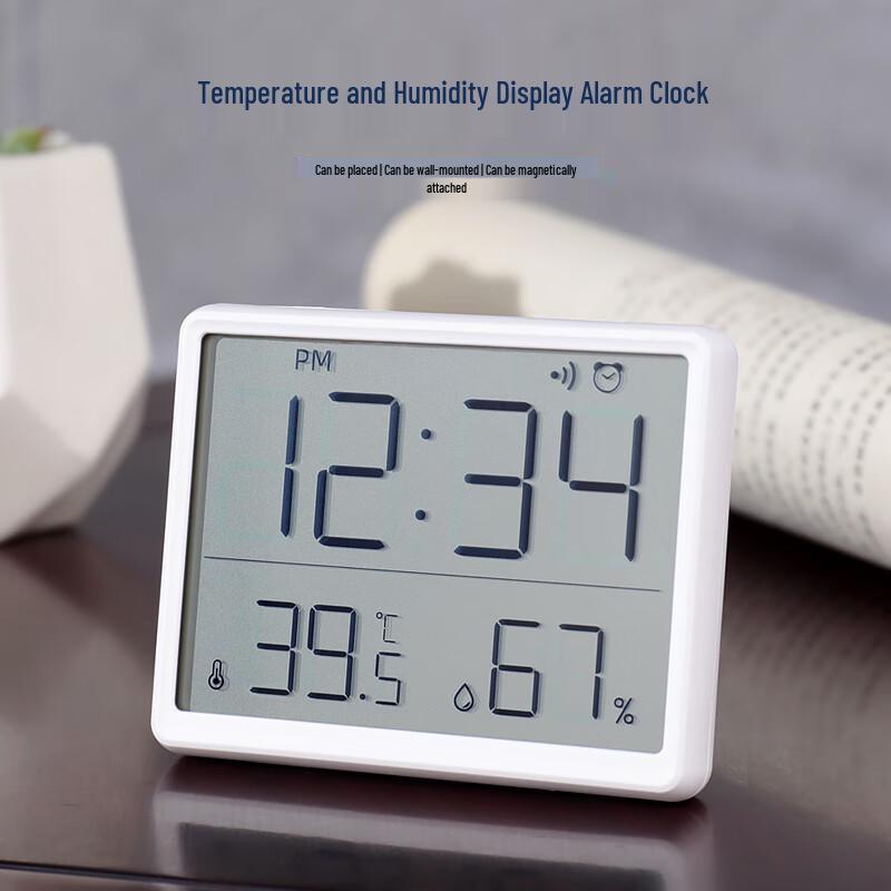 Hense Digital LCD Alarm Clock with Temperature & Humidity