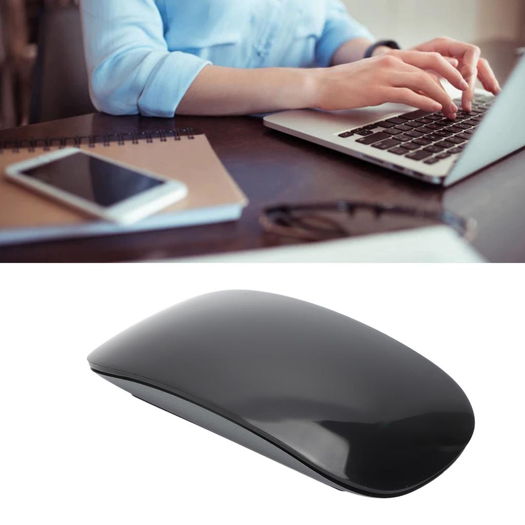 Kabellose Maus Ergonomisch Gebogen Optisch Touch USB C Wiederaufladbar Schlank Leise Reise Computermaus für PC Laptop