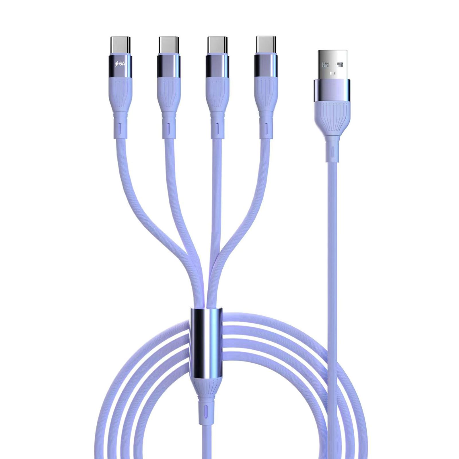 

USB Type A Male to 4 Type C Male Splitter Cable USB Multi Charge Cable Connector для телефона High Speed