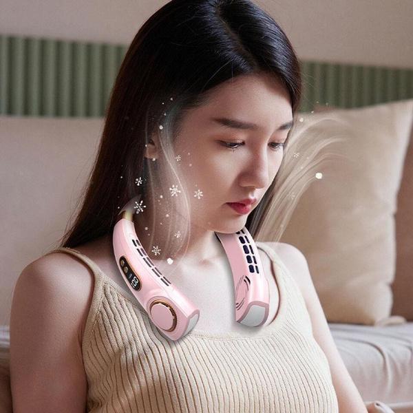 Portable USB Hanging Neck Fan Cooling Little Electric Fan Air Conditioner