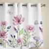 Summer Plants Flowers Butterflies Window Curtains for Living Room Bedroom Curtain Modern Kitchen Blinds Drapes Curtains