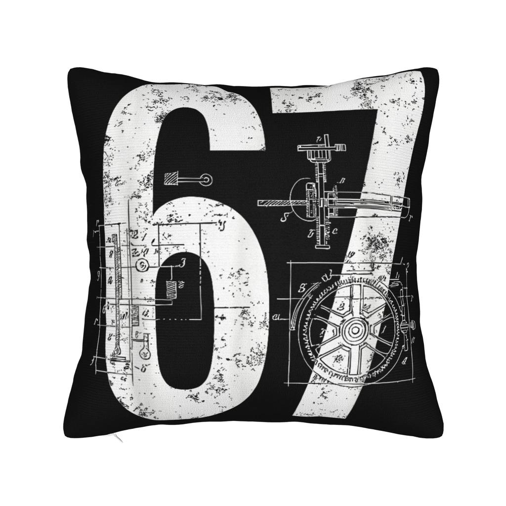 I Was 6 Now I'M 7 Birthday Boys Kids 67 Meme Six Seven 6 7 Pillow Case Comfy Pillow Cover For Chair Sofa Home Decor Pillowcases