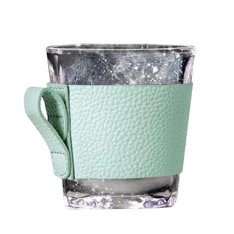 PU Leather Cup Sleeves Household Heat Insulation Anti -scald Cup Cover Non-slip Thickened Mug Water Bottle Coffee Cups Sleeve