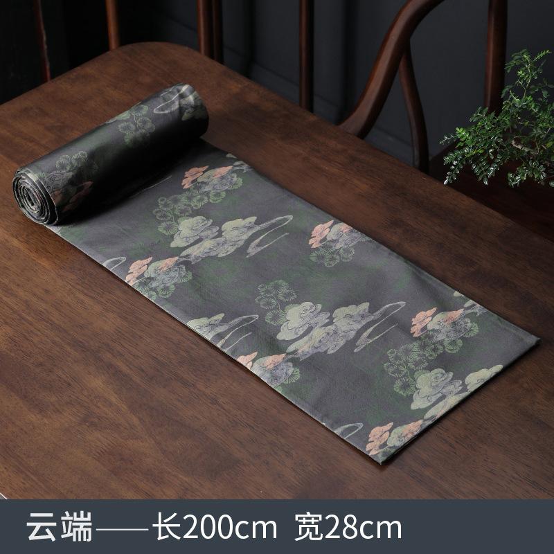 Fragrant Cloud Yarn Tea Table Chinese Style Zen Double-sided Retro Table Bunting Tea Table Waterproof Dry Foam Plate Cloth Pad