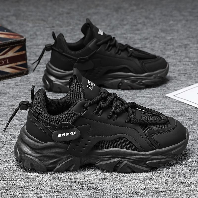 

Popular leather platform dad shoes trendy men s shoes student little white shoes men s casual niche trendy shoes fashion sports shoes 44 чёрный