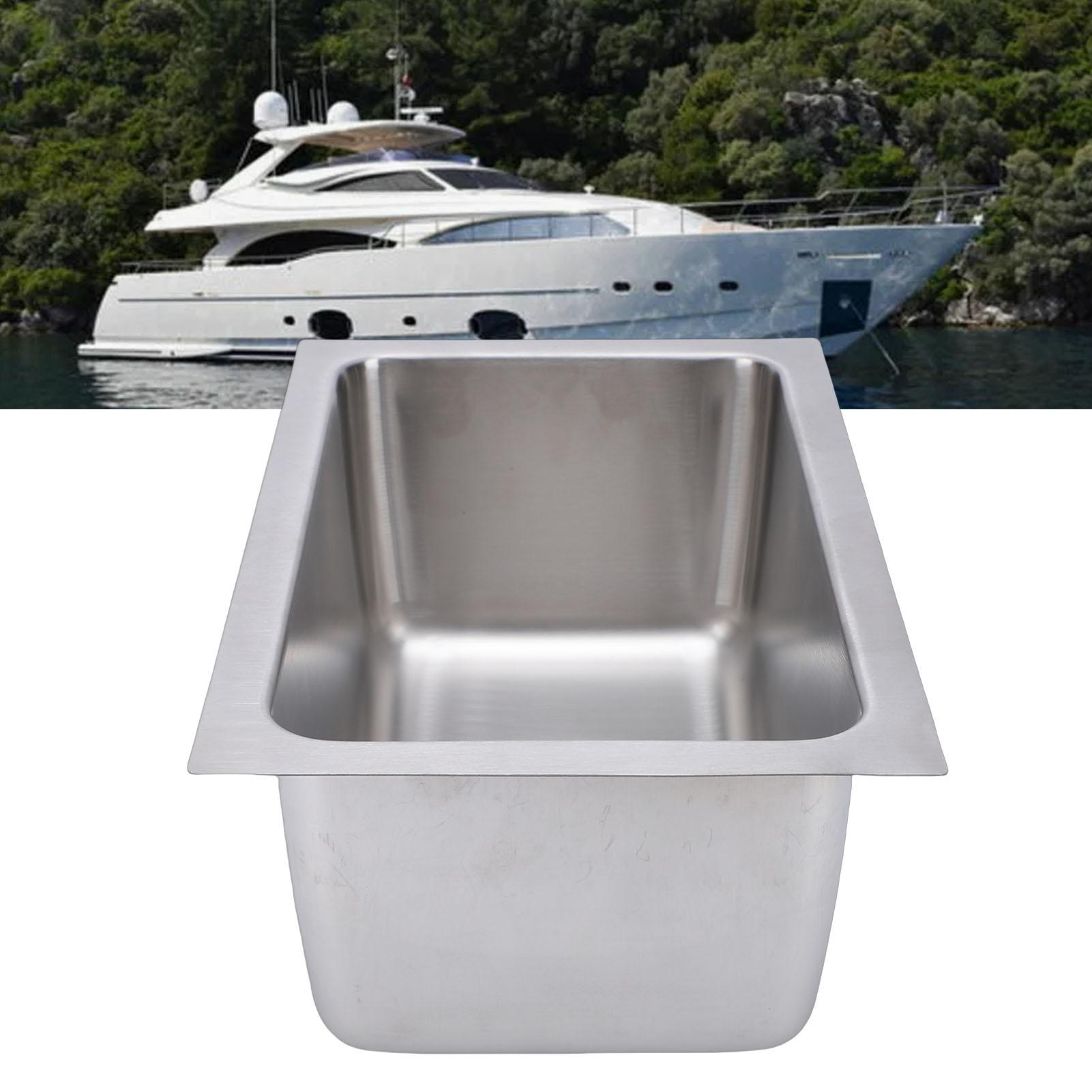 Igeteck Bar Sink 13.39X8.27x5.31 In Single Bowl Stainless Steel Kitchen Sink With Basket Strainer For Cars Ships Rvs Yachts