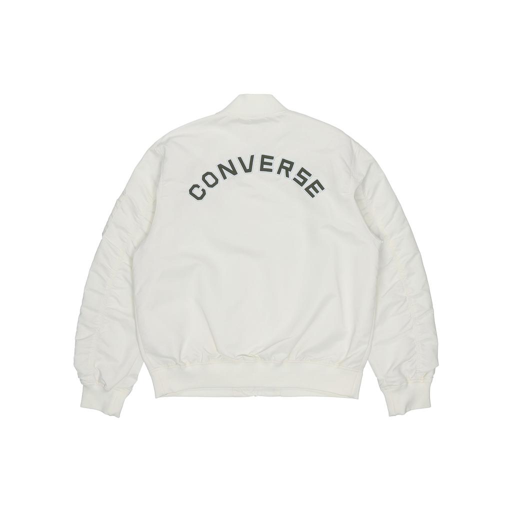 Converse SS22 Logo Loose Sports Retro Aviator Jacket Couple Style White Men's 10024169-A01