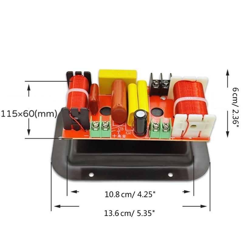 350W Treble Bass Subwoofer Crossover Frequency Distributor Divider 2 Way Speaker Audio Crossover Filter
