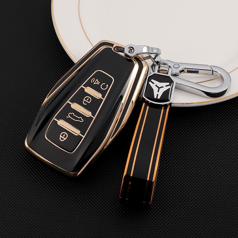TPU Car Key Cover Case for Geely Emgrand Global Kulrey Hawk GX7 Okavango NL3 SUV GT GC9 Coolray X6 X7 EX7 Geometry C Keychain