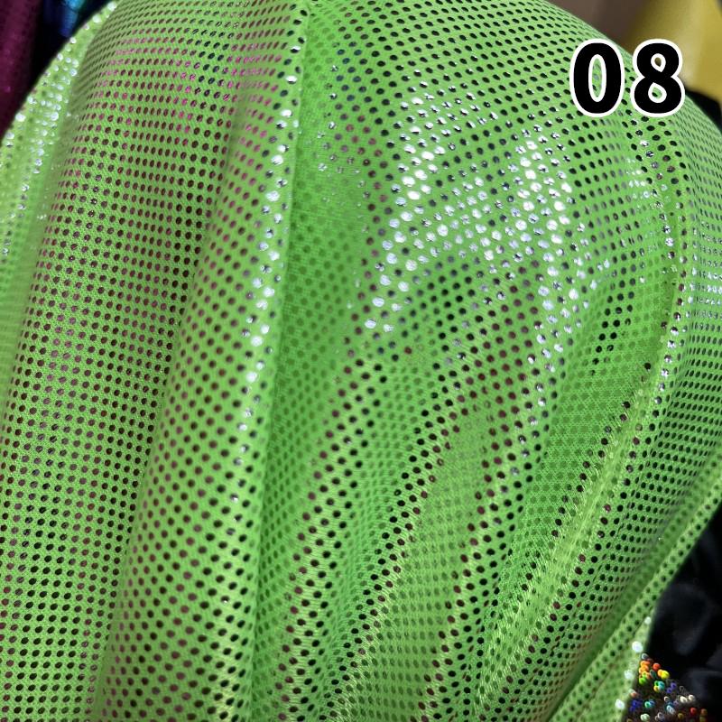 1*1.5M 2025 New Shiny Laser Dot Flocked Elastic Fabric High Stretch Knitting for Costume Stage Decor Sofa Backpack Diy Crafts