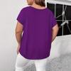 Zomer Nieuwe Casual Elegante Blouse met Kruisbanden Mode Casual Top Grote Maat Effen Kleur Zoet V-hals Uitgesneden Overhemden Korte Mouw Basis Kleding