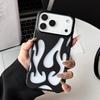 Orange Farbe 3D Hohlflamme Wärmeableitend Handyhülle Für iPhone 17 16 15 14 13 12 11 Pro Max Glitzer Weich Stoßfest Abdeckung