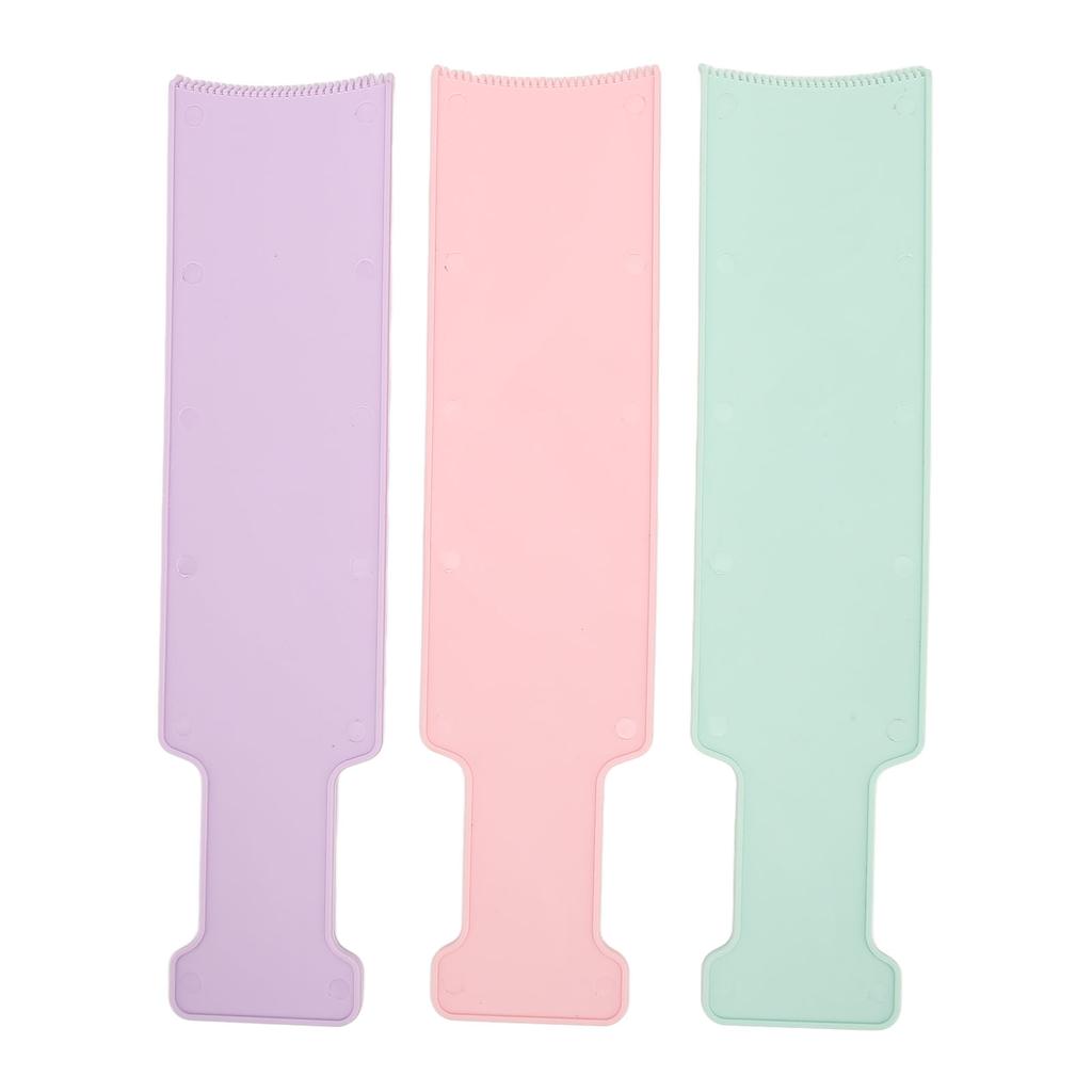 3pcs Balayage Board Curved Comb Teeth Smoothing Surfaces Widen Foiling Board for Hair Dye
