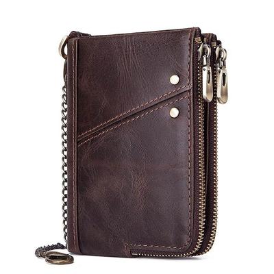 Γυναικείο πορτοφόλι μόδας Γνήσιο δέρμα με φερμουάρ Γυναικείο κοντό πορτοφόλι Rfid με θήκη ταυτότητας, τσέπες για νομίσματα Μίνι πορτοφόλι