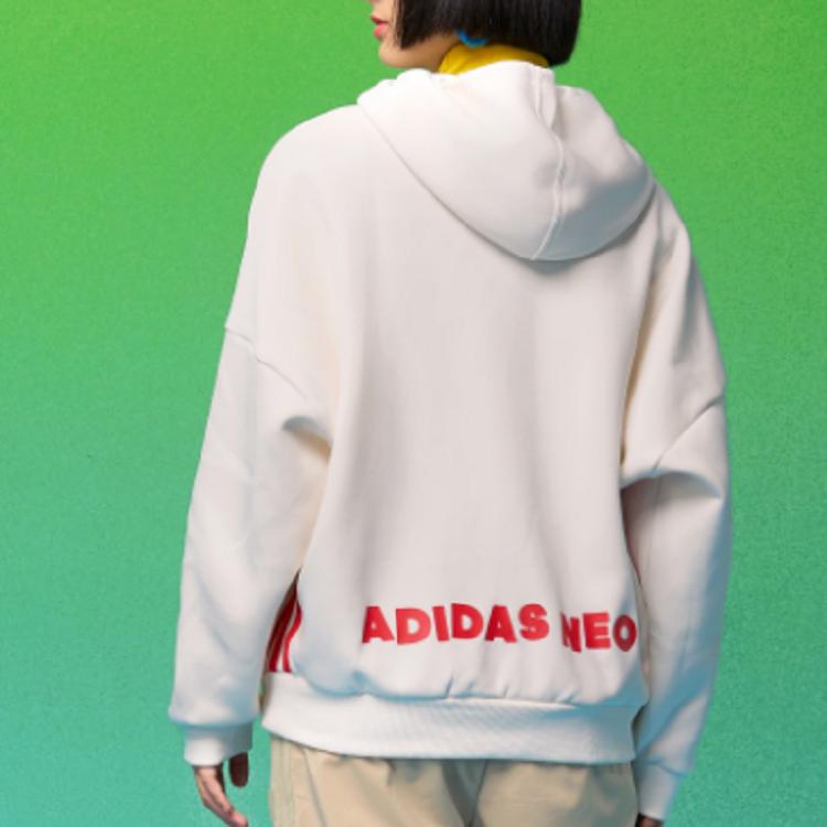 Adidas Neo X Sesame Street Co-Branded Cartoon Graphic Hoodie Women Hoodie White HD7279