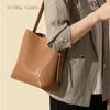 Fashionable Women's Bag High-end PU Leather Casual Large Capacity Bucket Bag Women's Designer Shoulder Crossbody Bag Big Handbag