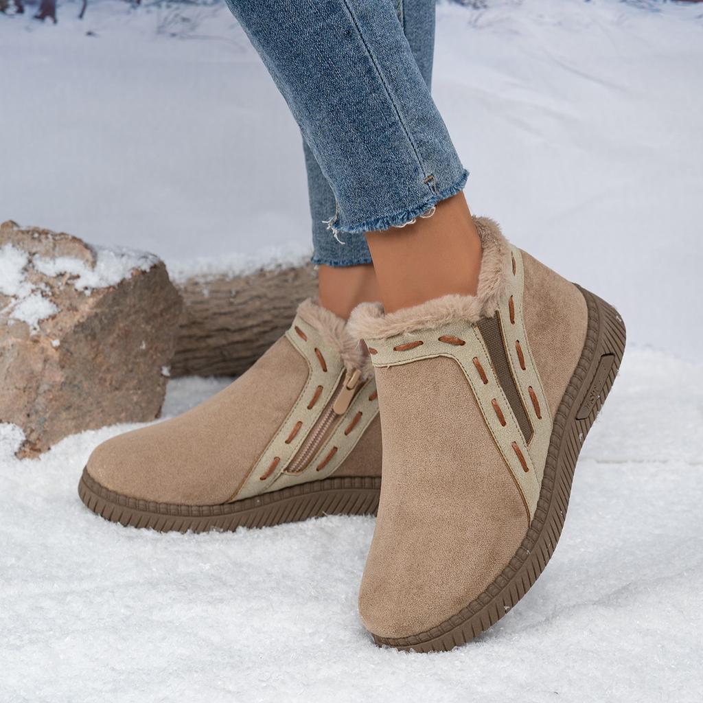 Women's Winter Fashion Ankle Boots Thick Sole Comfortable Women Shoes