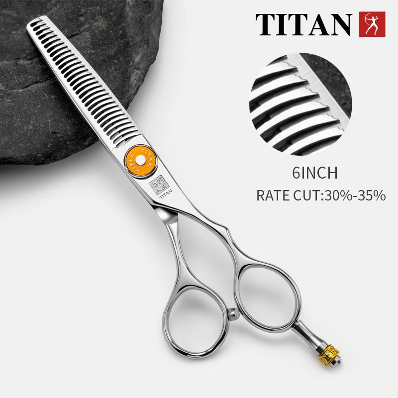 TITAN Professional Hair Scissors Barber Scissors Cutting Thiinning 6inch 440c Steel