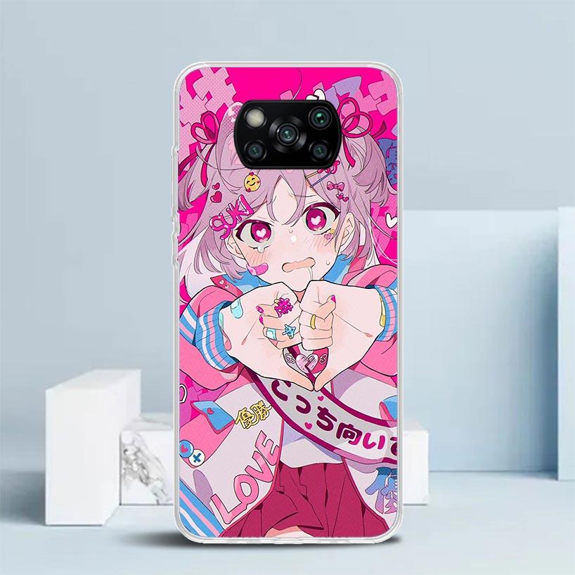 Cute Anime Girl INS Phone Case For Xiaomi Poco F7 Ultra X5 X6 X7 Pro M7 Redmi 15C 15 13C 13 12C 12 10C 10 10A 9 9C 9A 9T Cover P
